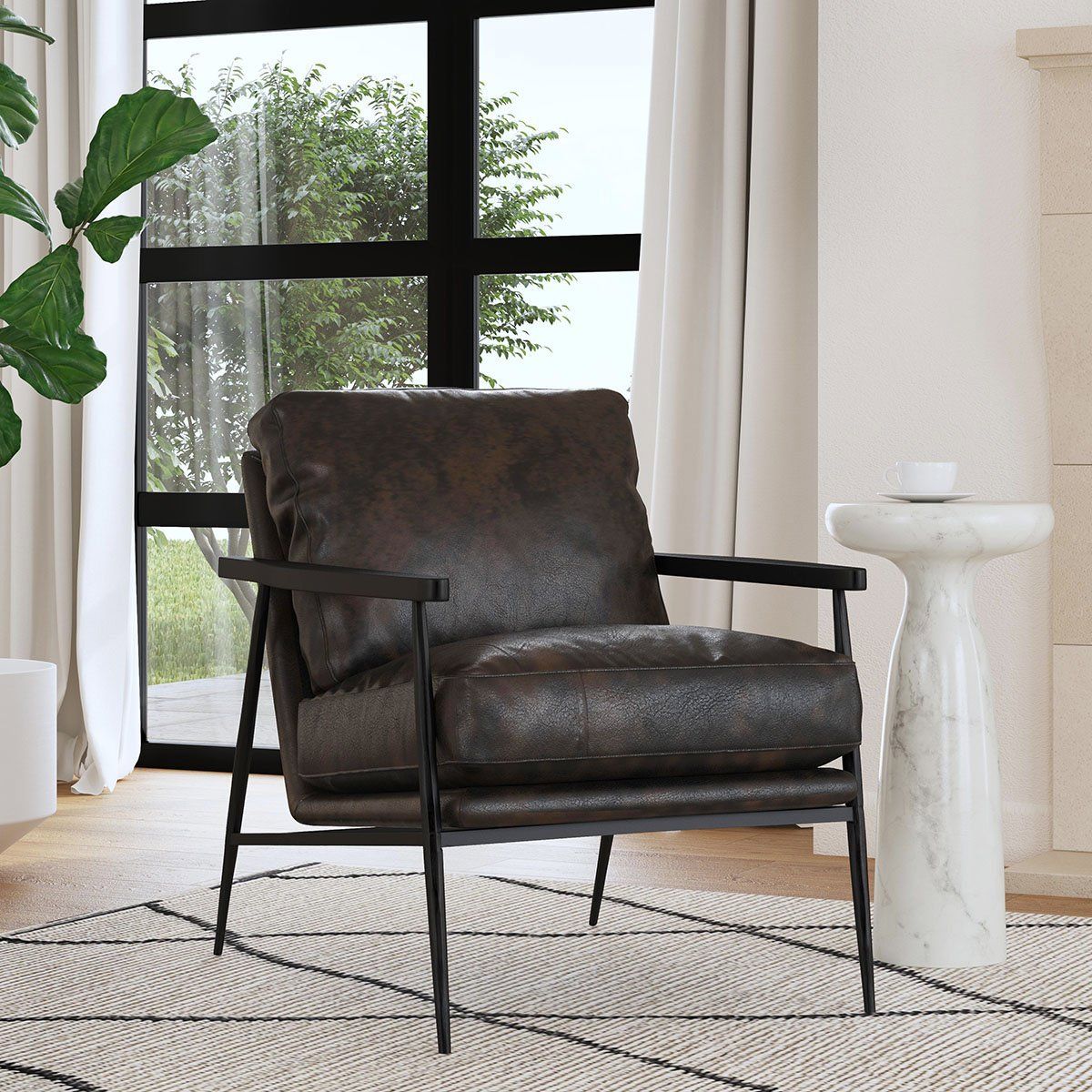 Christopher - Club Chair, alternate view 11 with top-grain leather