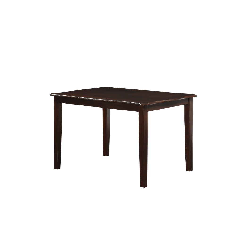 Ingeborg - 5 Piece Dining Set - Black Synthetic Leather & Espresso, alternate view 7 with faux leather