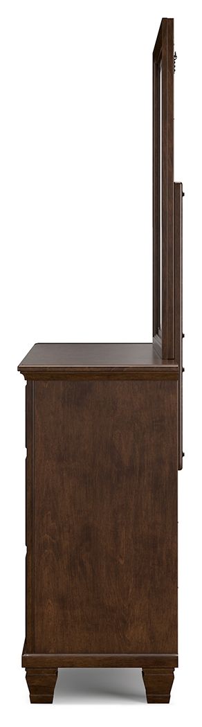 Danabrin - Dresser And Mirror - Brown, alternate view 6 with wood construction