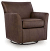 Braydunn - Swivel Glider Accent Chair, product view with faux leather