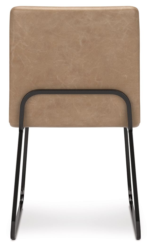 Pharwynn - Dining Upholstered Side Chair (Set of 4) - Toast, alternate view 5 with faux leather