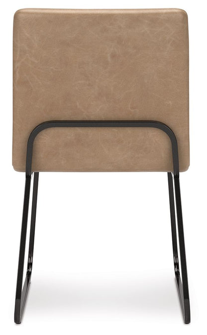 Pharwynn - Dining Upholstered Side Chair (Set of 4) - Toast, alternate view 5 with faux leather