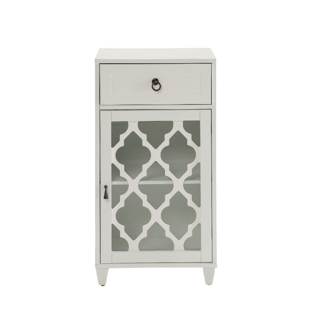 Ceara - Accent Table - White, alternate view 5 with wood construction