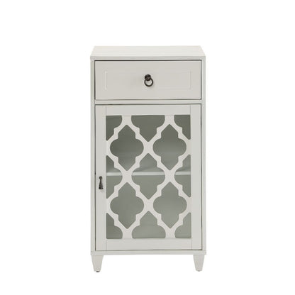 Ceara - Accent Table - White, alternate view 5 with wood construction