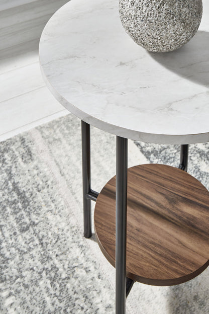 Wrenwich - Occasional Table Set (Set of 3) - Brown / Black / White, alternate view 5 with wood construction