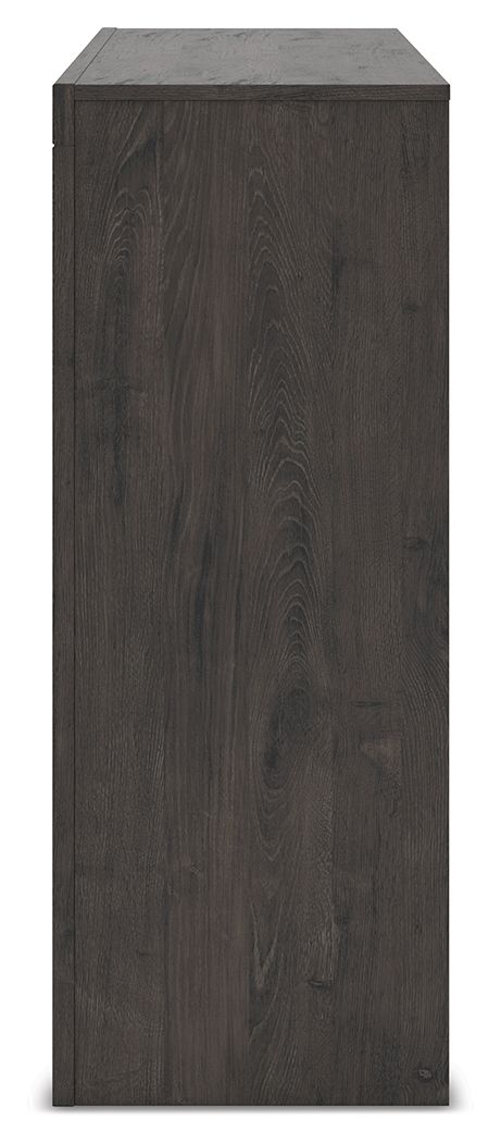 Fraluna - Six Drawer Dresser - Charcoal, alternate view 3 with linen fabric