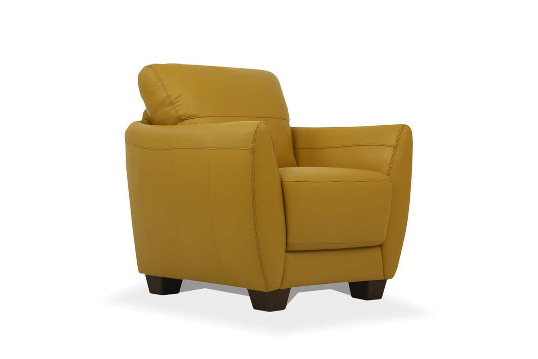Valeria - Chair, product view with leather upholstery