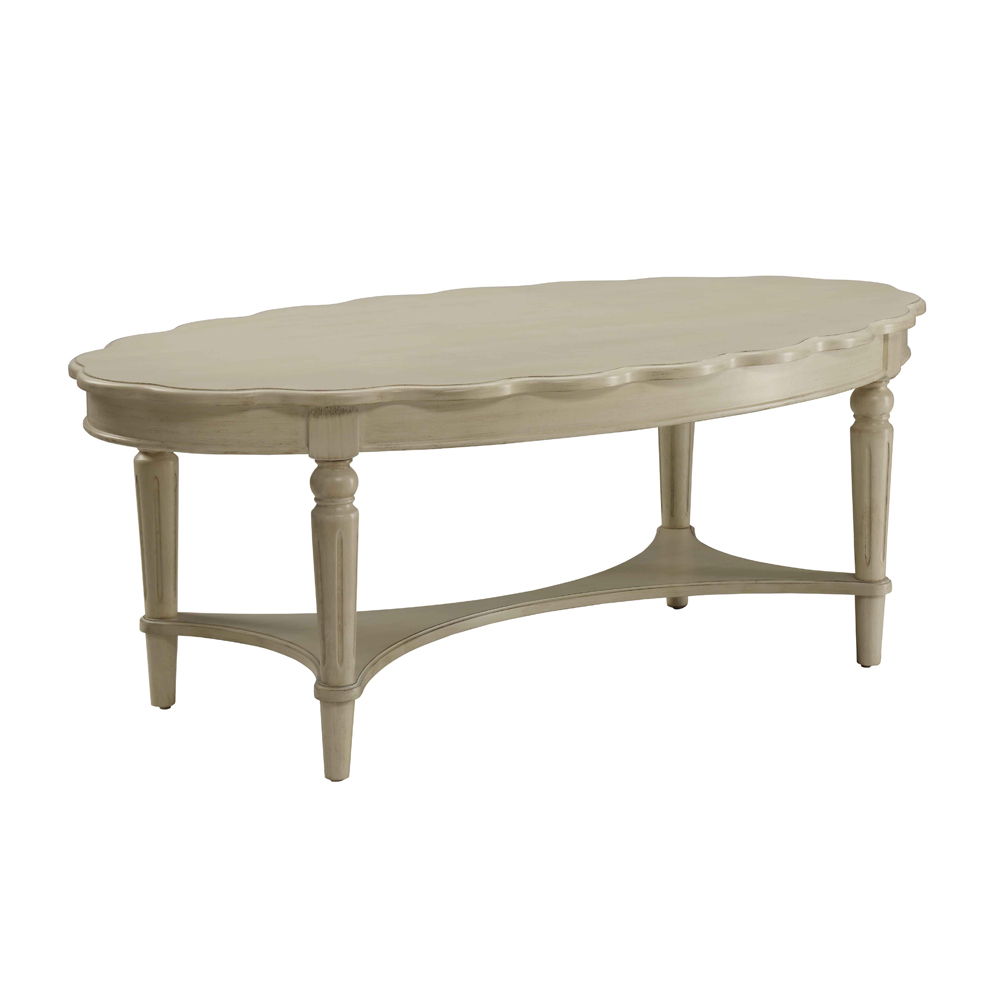 Fordon - Coffee Table - French Antique White, product view with solid wood
