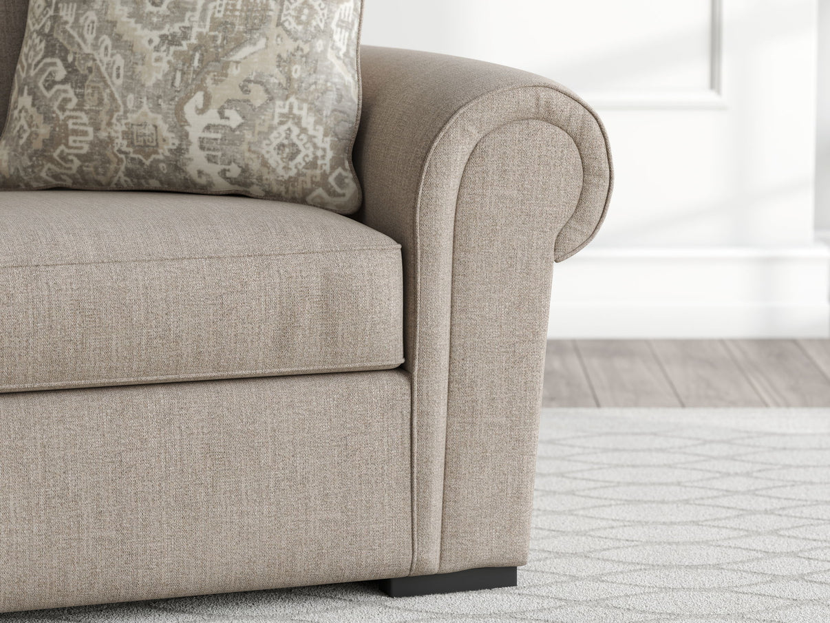 Sararose - Chair and a Half - Heather, alternate view 3 with chenille upholstery