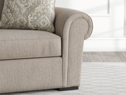 Sararose - Chair and a Half - Heather, alternate view 3 with chenille upholstery