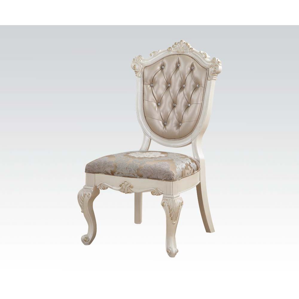 Chantelle - Side Chair, alternate view 2 with leather upholstery
