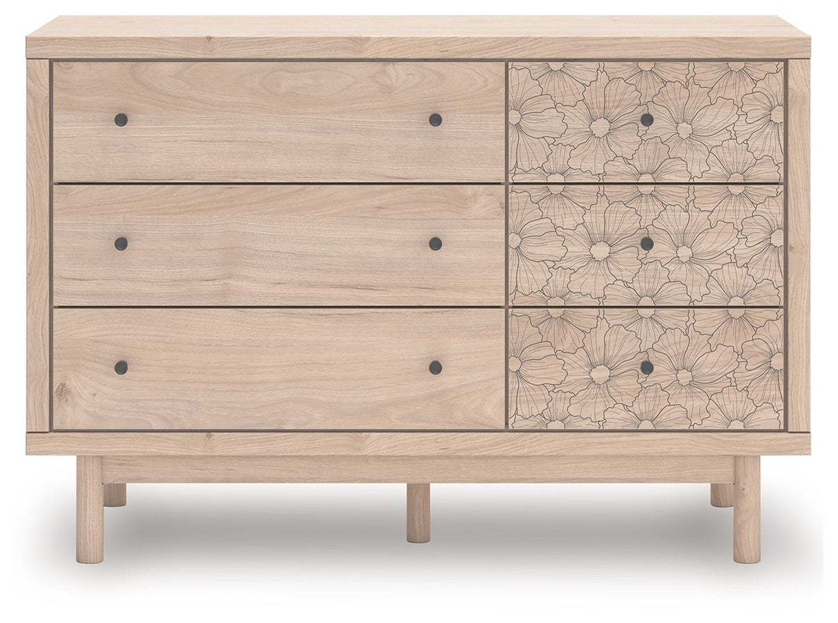 Arloster - Six Drawer Dresser, alternate view 12 with wood construction