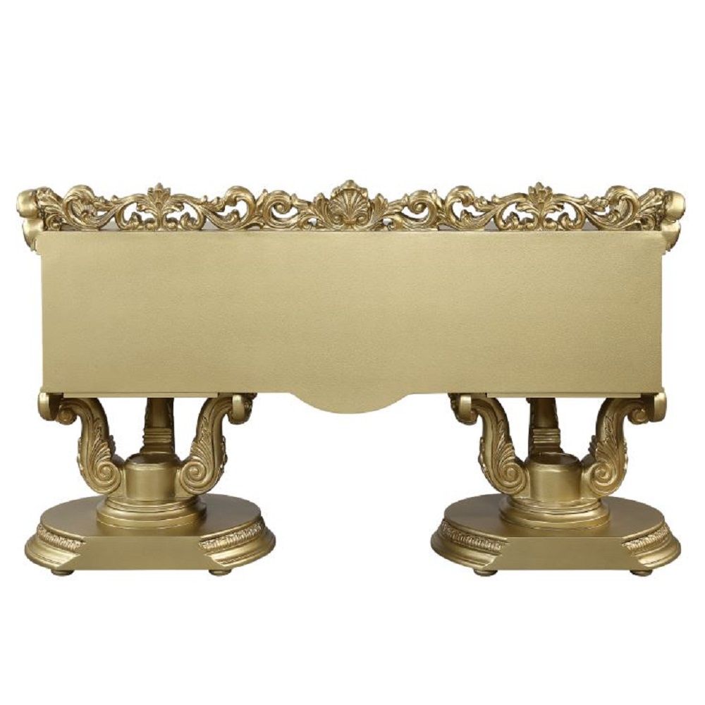 Bernadette - Vanity Desk - Gold, alternate view 4 with metal