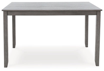 Caitbrook - Rect Drm Counter Table Set (Set of 7) - Gray, alternate view 5 with polyester fabric