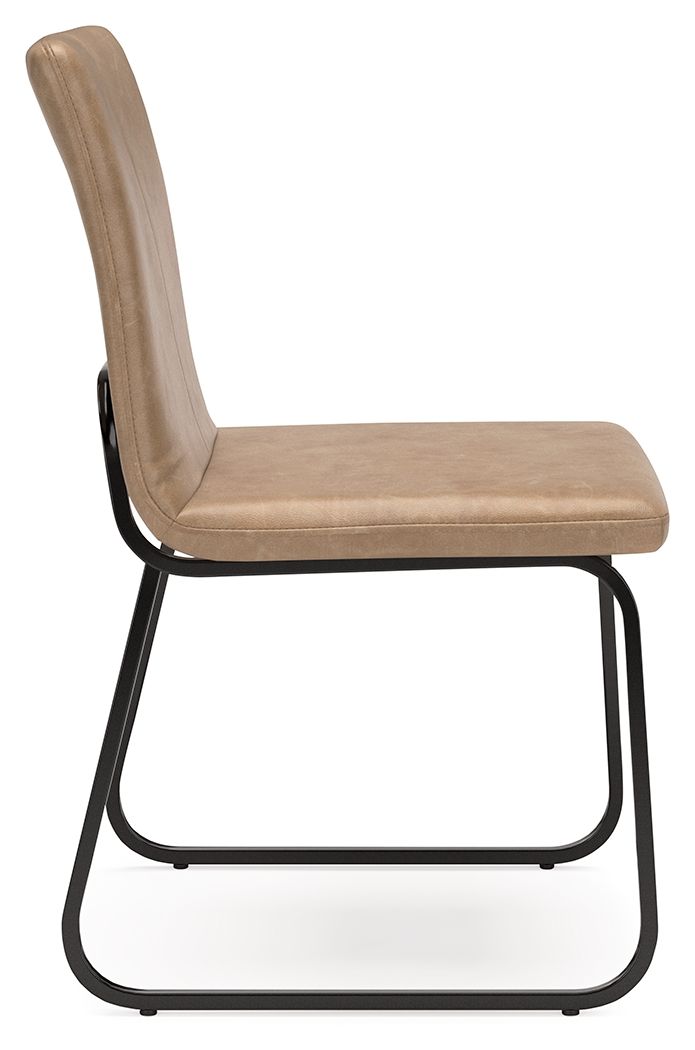 Pharwynn - Dining Upholstered Side Chair (Set of 4) - Toast, alternate view 6 with faux leather
