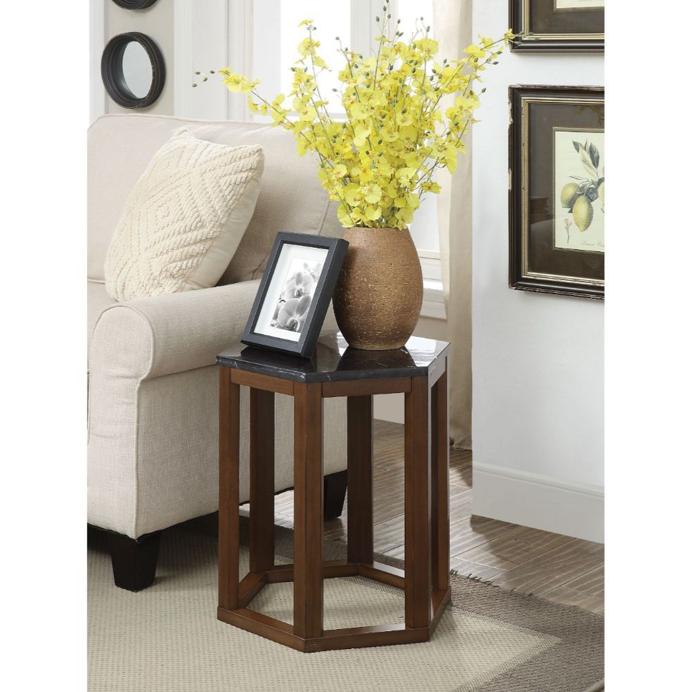 Reon - End Table, alternate view 2 with wood construction