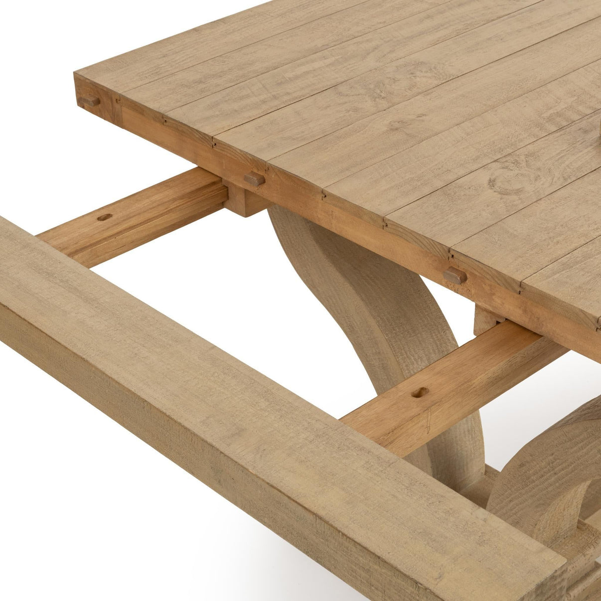 Julia - 86-110" Extension Dining Table - Soft Earth, alternate view 8 with solid wood