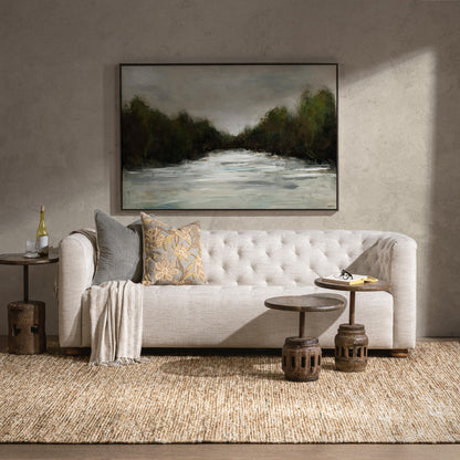 Amira - Large Round Accent Table - Dark Brown, alternate view 5 with wood construction