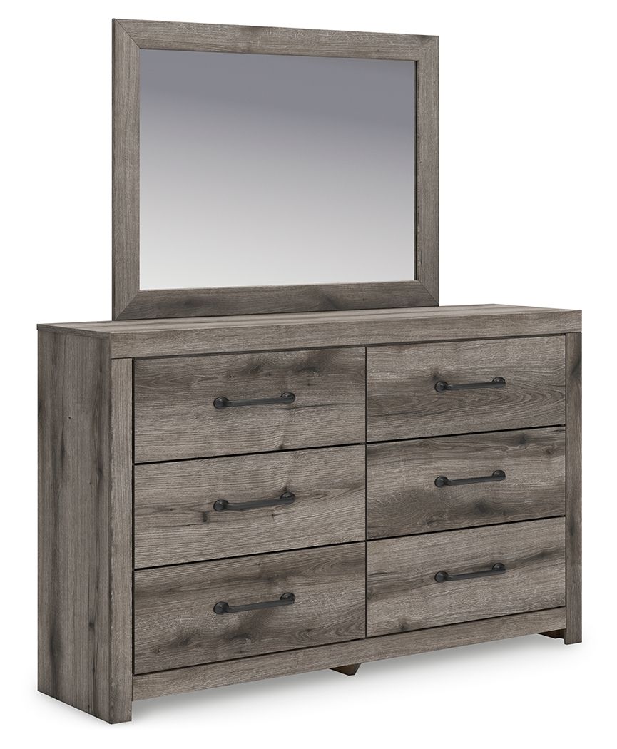 Graystorm - Six Drawer Dresser, alternate view 2 with linen fabric