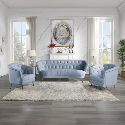 Bayram - Chair - Light Gray Velvet, alternate view 4 with wood construction