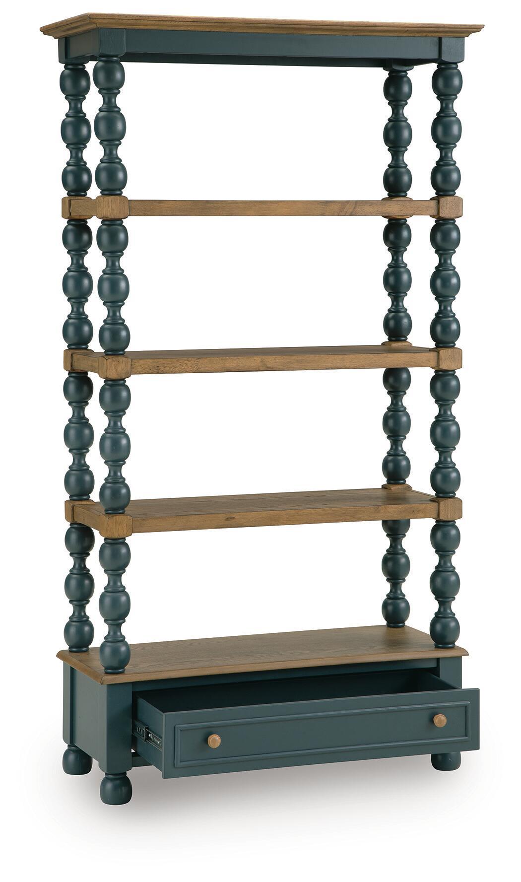 Finnworth Bookcase Blue / Brown, gallery image 5