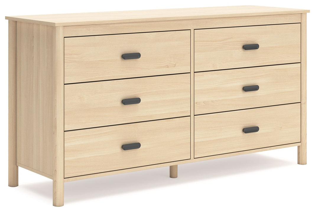 Cabinella - Six Drawer Dresser - Tan, product view with engineered wood
