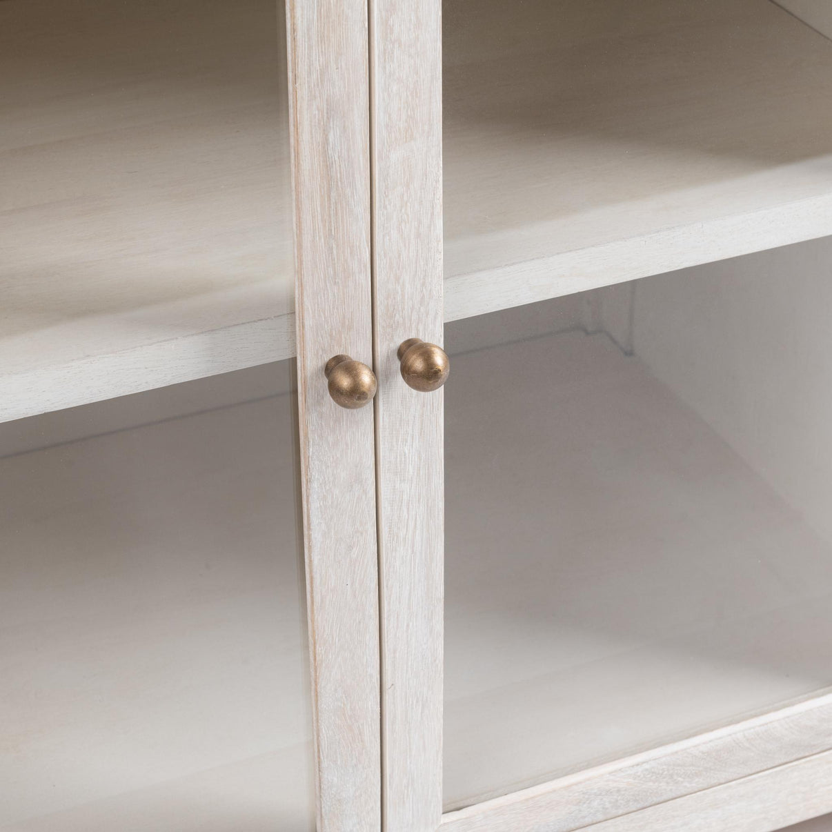 Hera - 4 Door Buffet - Creamwood, alternate view 4 with glass
