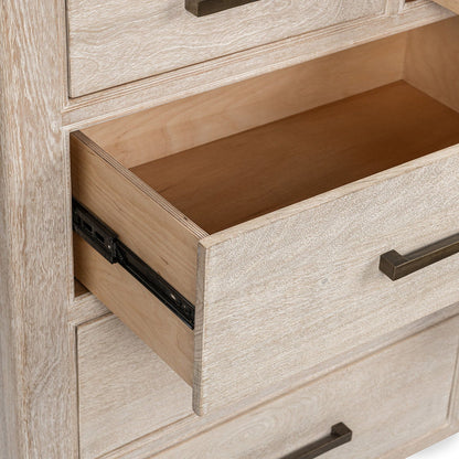 Westmont - 9 Drawers Dresser - Creamwood, alternate view 6 with metal
