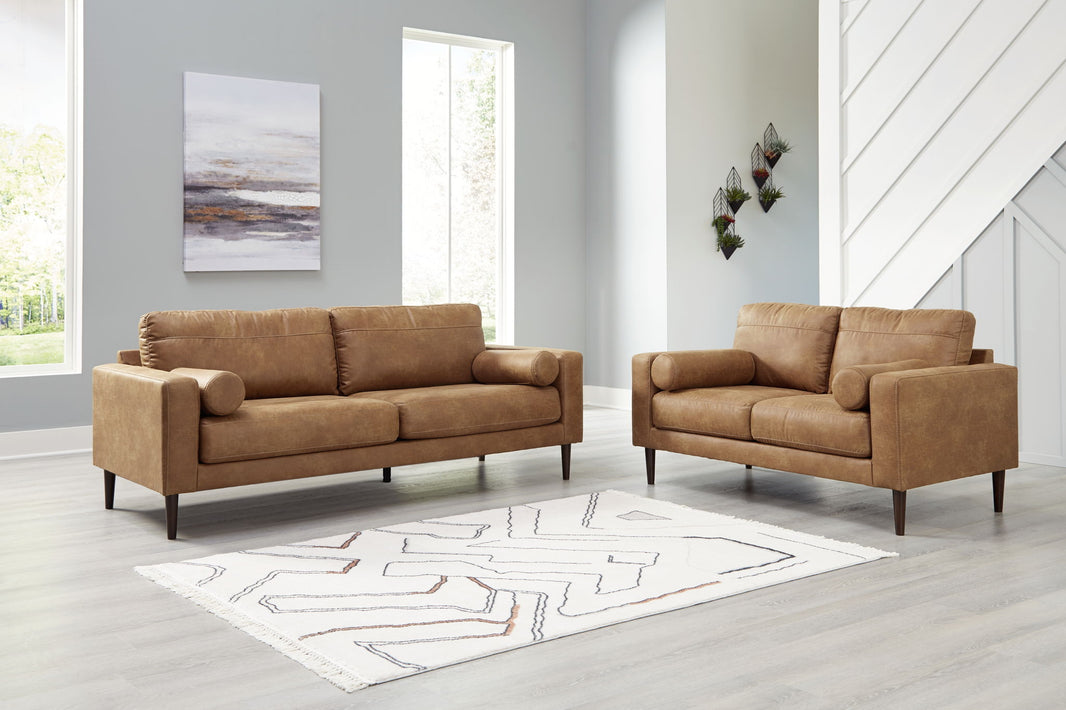 Telora - Living Room Set, alternate view 3 with faux leather