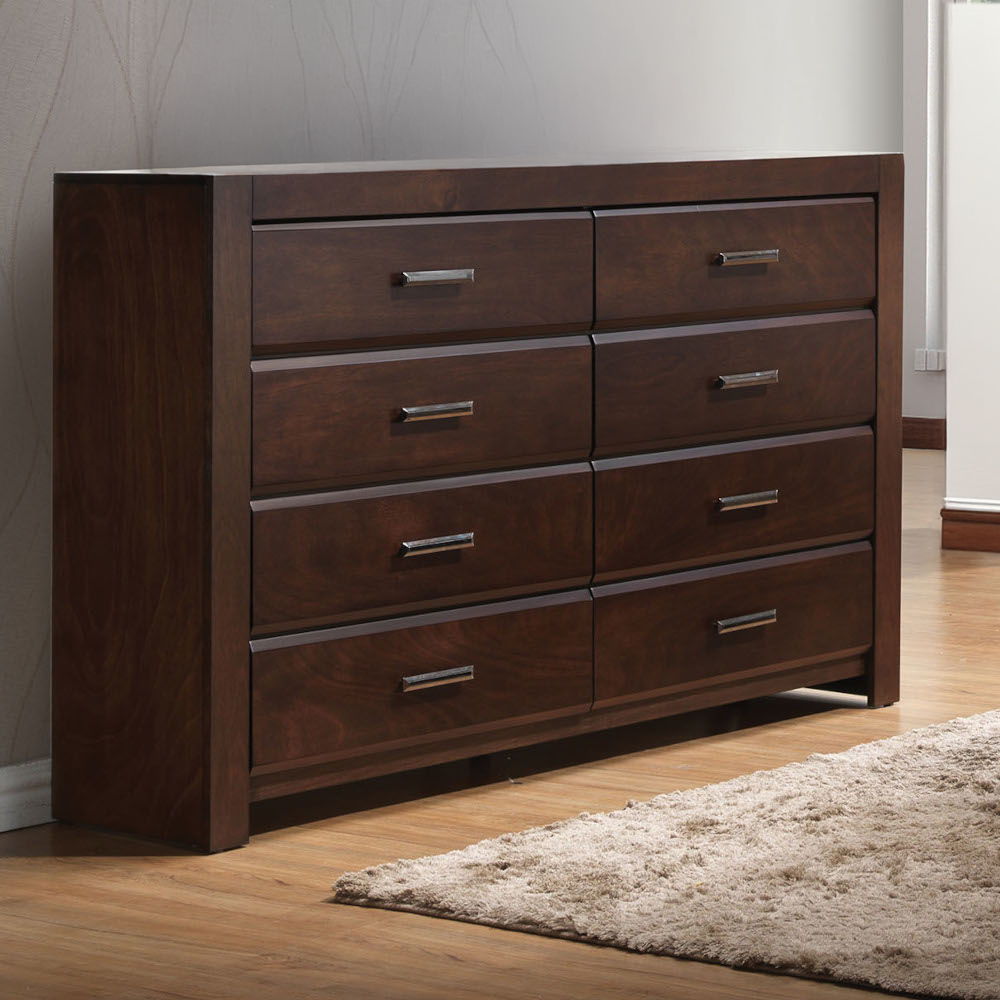 Oberreit - Dresser - Walnut, product view with wood construction