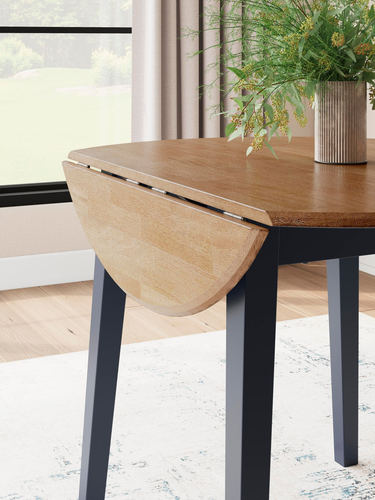 Gesthaven - Round Dining Room Drop Leaf Table, alternate view 20 with wood construction