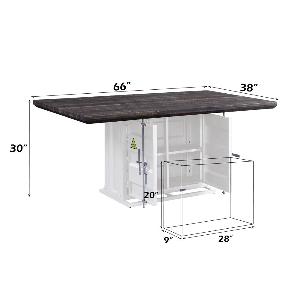 Cargo - Dining Table, alternate view 5 with metal