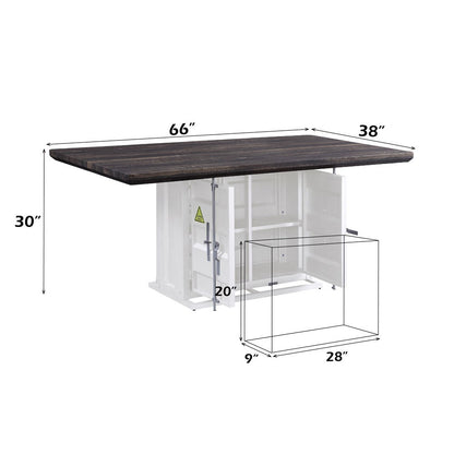 Cargo - Dining Table, alternate view 5 with metal