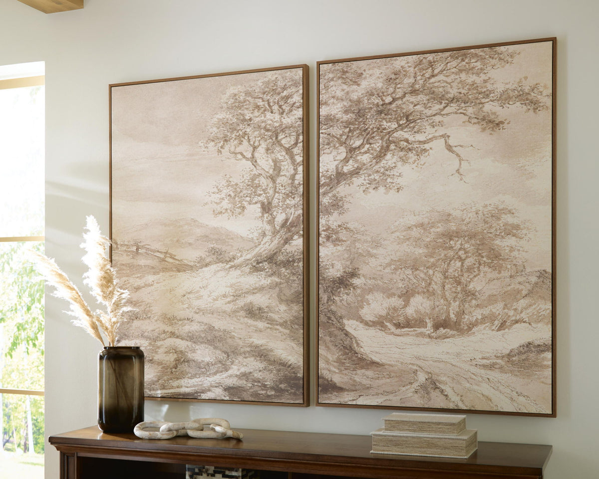 Stormish Wall Art Set (Set of 2) Beige / Brown, gallery image 4