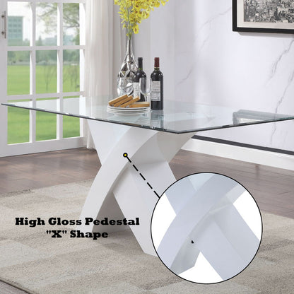 Pervis - Dining Table, alternate view 6 with glass