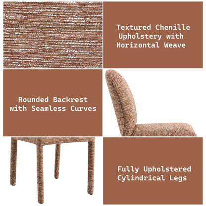 Lidi - Side Chair (Set of 2) - Brown Chenille