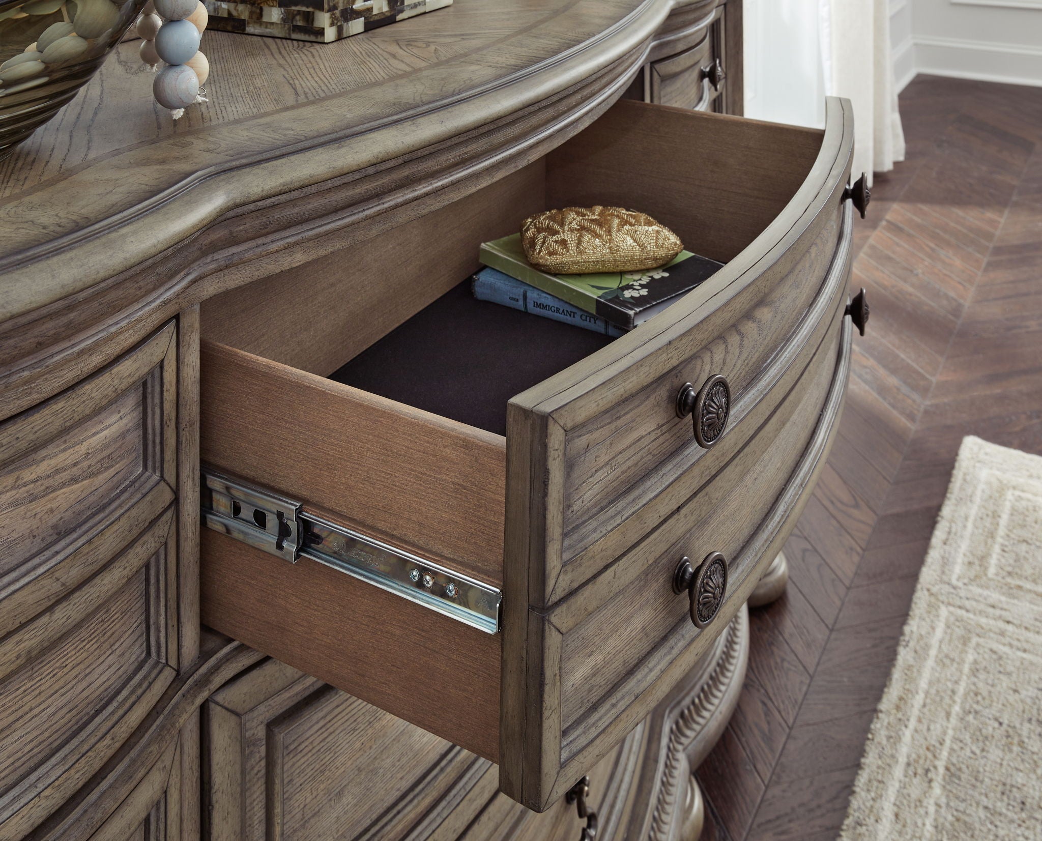 Ardenfield - Dresser - Light Brown, alternate view 6 with wood construction