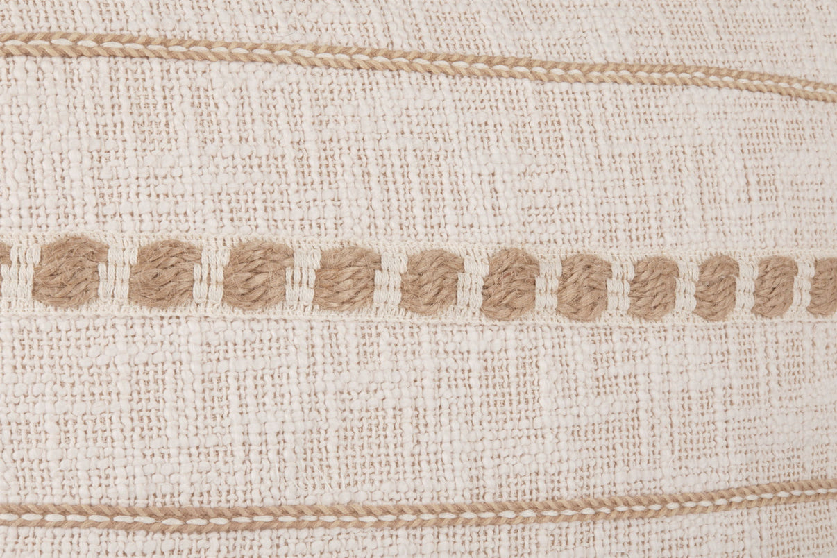Lago - Pillow - Ivory / Natural, alternate view 4 with linen fabric