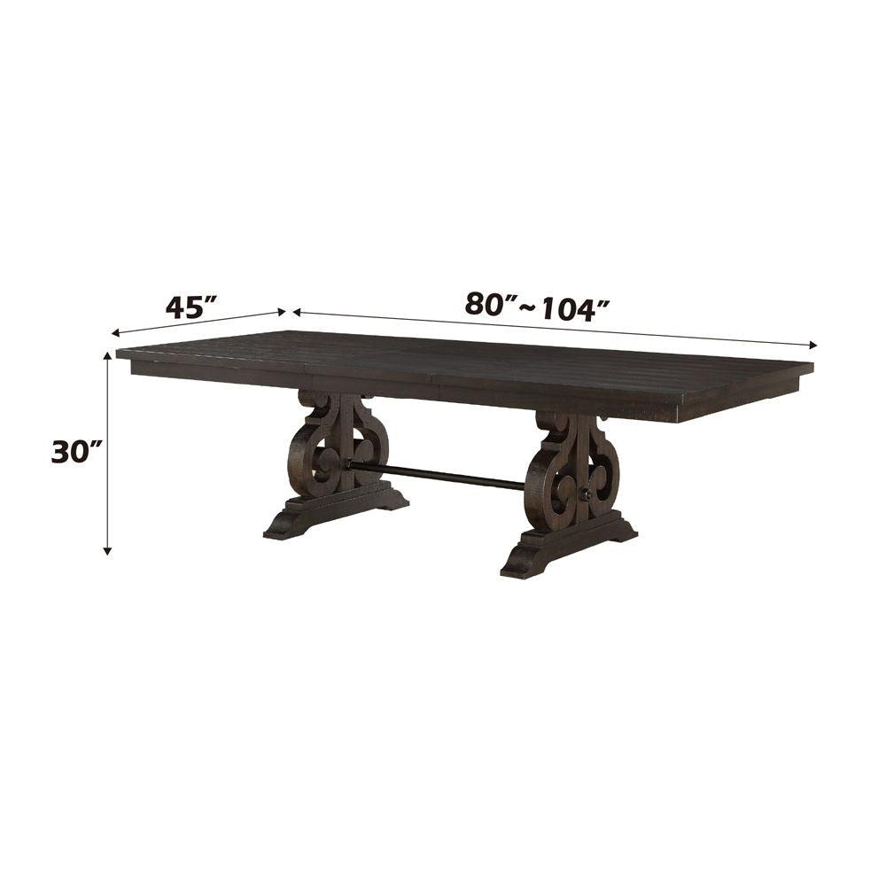 Maisha - Dining Table - Rustic Walnut, alternate view 5 with solid wood