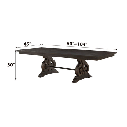 Maisha - Dining Table - Rustic Walnut, alternate view 5 with solid wood