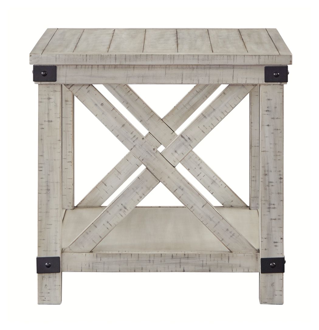 Carynhurst - Rectangular End Table - Whitewash, alternate view 4 with engineered wood