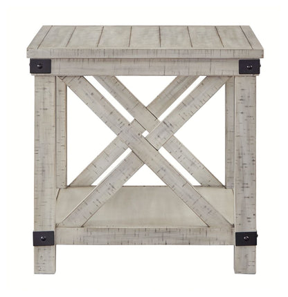 Carynhurst - Rectangular End Table - Whitewash, alternate view 4 with engineered wood