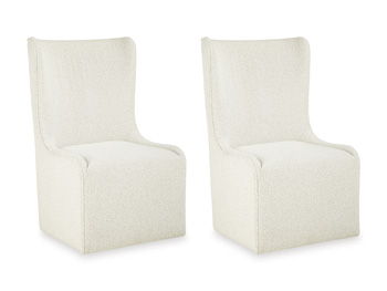Radkin - Dining Upholstered Wingback Side Chair (Set of 2) - Off White, product view with performance fabric
