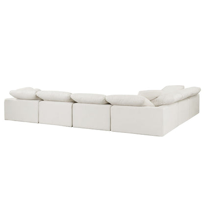 Naveen - Modular Armless Chair, alternate view 10 with linen fabric