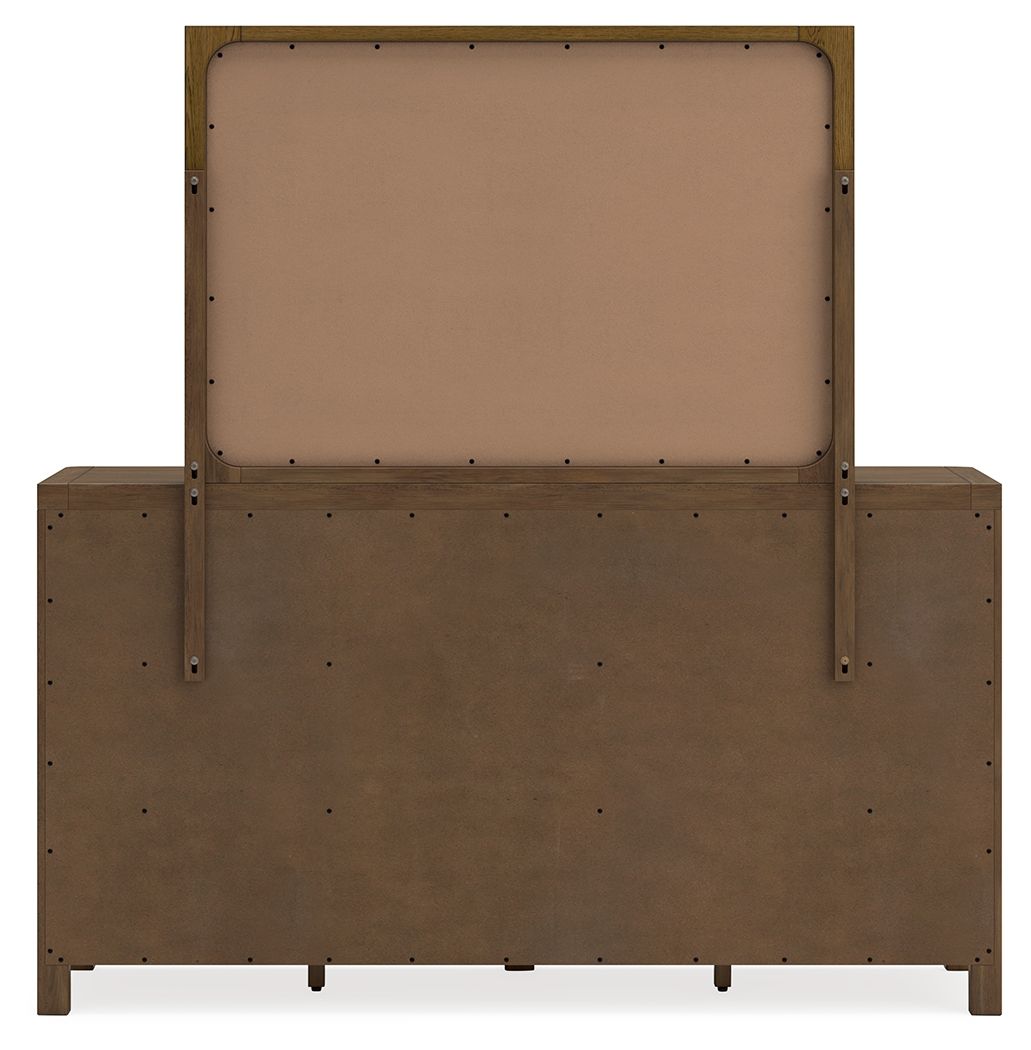 Cabalynn - Dresser And Mirror - Light Brown, alternate view 6 with wood construction