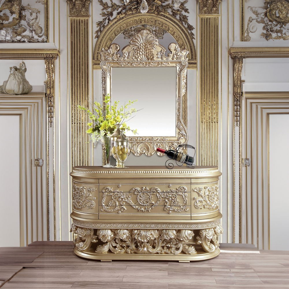 Vatican - Server - Champagne Silver, alternate view 5 with glass