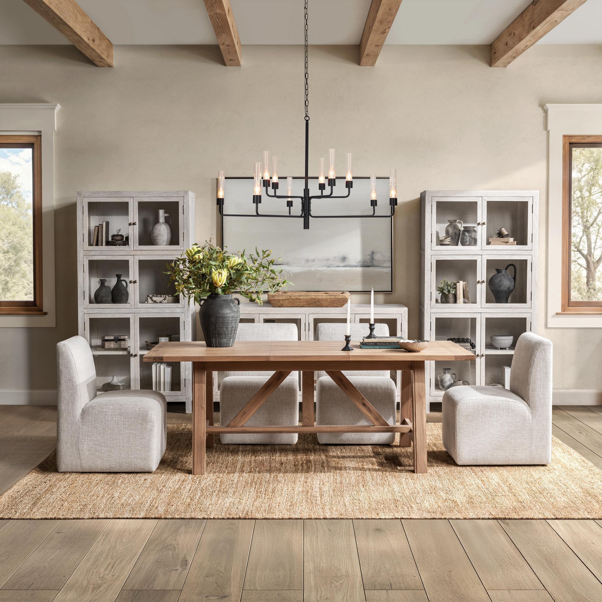 Marla - Extendable Dining Table - Natural Mist, alternate view 5 with wood construction