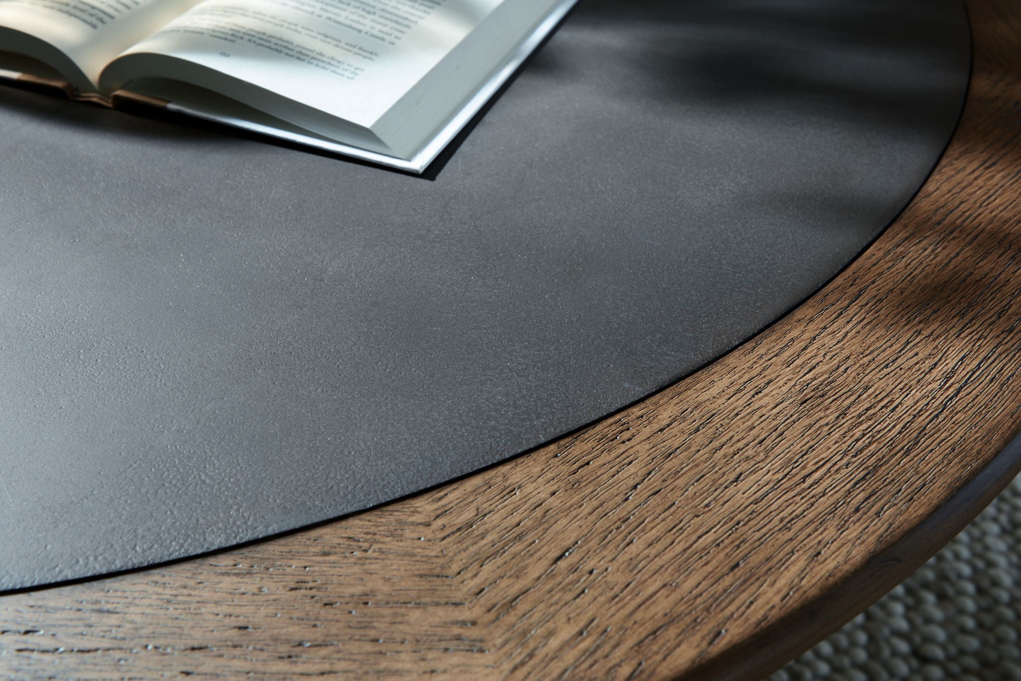 Dontayne - Round Table, alternate view 4 with wood construction