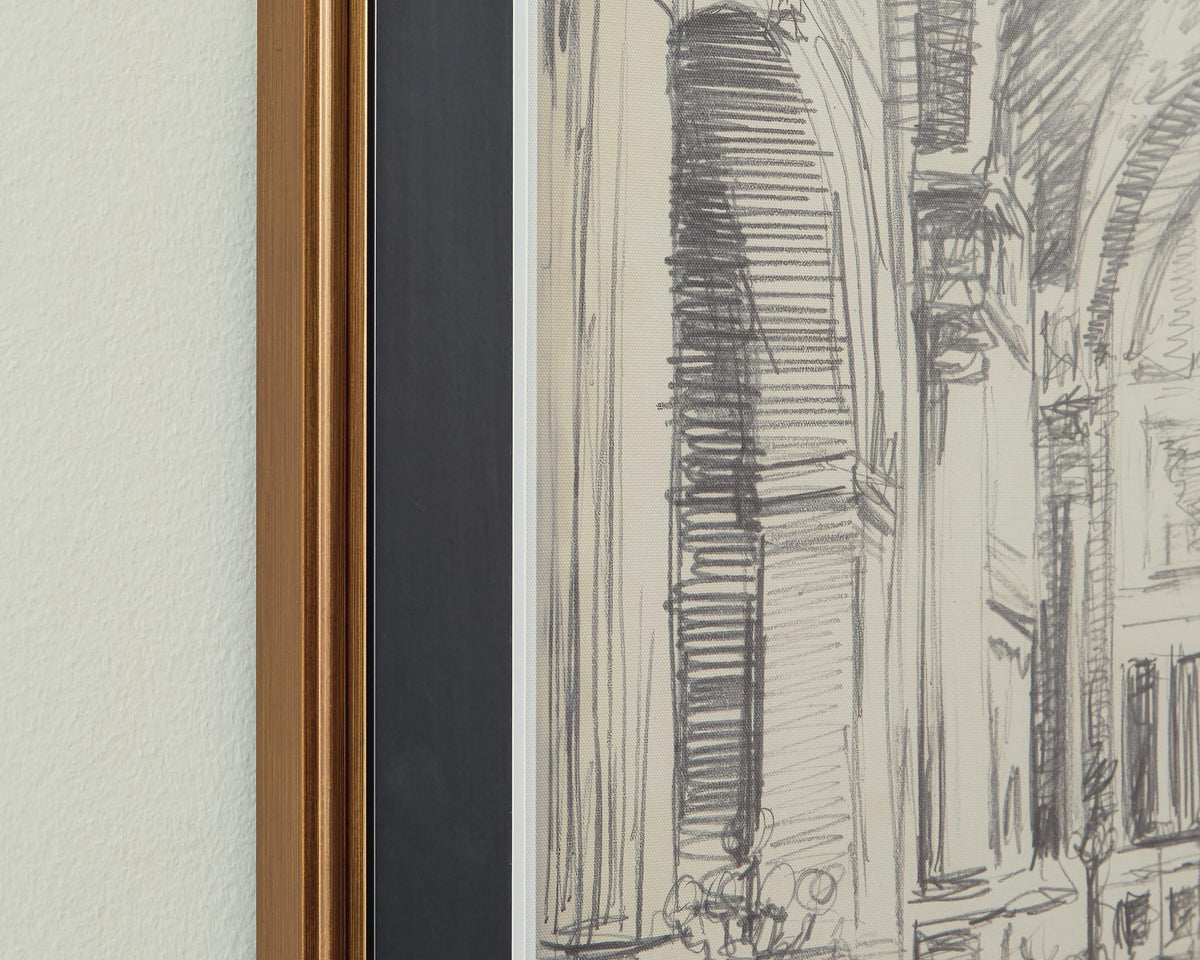 Downyard Wall Art Set (Set of 2) Black / Beige, gallery image 4