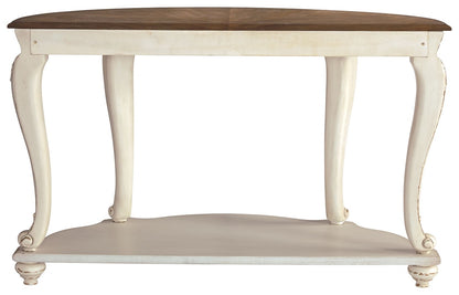Realyn - Sofa Table - White / Brown, alternate view 8 with engineered wood
